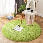ISEAU Fluffy Round Rug Carpets, Mod