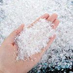 Hungdao Glitter Artificial Snow Christmas Iridescent Fake Snow Powder Filler Holographic White Chunky White Glitter for Body Resin DIY Arts Crafts Xmas Party Decoration Supplies, 3.8 Ounce