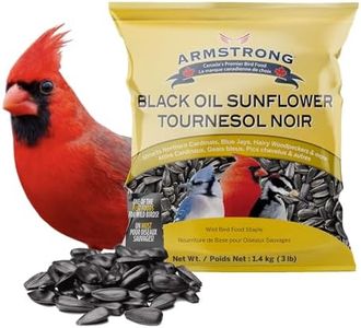 Armstrong Black Oil Sunflower Seeds, Wild Bird Food, 1.36KG (3LB) Bag
