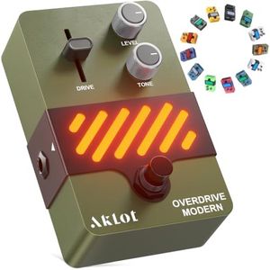AKLOT Modern Overdrive Guitar Pedal: From Light Breakup to Rich Saturated Drive, Dynamic Touch-Responsive Overdrive, Gain & Tone Controls, Mini Electric Guitar Pedal with True Bypass, NEON Torque