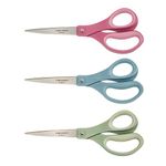 Fiskars 8 Inch Titanium Softgrip Scissors, Color 3 Pack