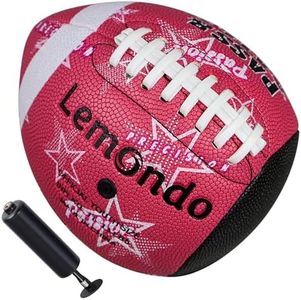 Lemondo PassCatch Youth Size(Ages 5-14), Star Training Football, Solo Training Equipment, Enhance Passing Catching Skills(with Pump)
