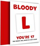 17th Birthday Card 17 Year Old Girl or Boy - Bloody L - Funny Learner Driver Gifts for Teens, Boys, Girls, Sons, Daughters, Brothers, Sisters, Nephews, Nieces