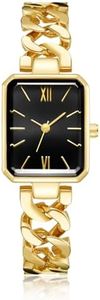 CIVO Orologio Donna Acciaio Inossidabile: Rettangolare Piccolo Analogico - Oro Impermeabile Regalo per Donna