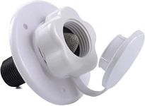 RV City Water Inlet with Check Valve 1/2 inch BSP and G1 / 2 Thread RV Fresh Water Inlet RV Water Inlet Connection Water Flange for RV Camper Trailer RV City Water Connector (White)