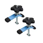 POWERTEC 71389 T-Track Mini Hold-Down Clamp, 3-5/8" L x 3/4" W – 2 Pack,Blue Black