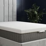 DS Living Memory Foam Mattress Topper Double, 2” Thickness - UK Manufactured Orthopedic Memory Foam, Firm Soft Mattress Topper