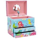 Jewelkeeper Mermaid Musical Jewelry Box, Underwater Design with Two Pullout Drawers, Over The Waves Tune