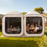 VEVOR Pop up Screen House Tent, 12 x 6 ft, 2 in 1 Screen Gazebo, Portable Screened in Canopy with Carry Bag, Netting Sides, Ground Stakes, for Garden, Patio, Backyard, and Outdoor Activities, Beige