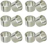 SKAVIJ Handmade Napkin Rings Set of 12 for Everyday Use Dining Table Decoration (Silver)