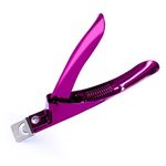 MELODYSUSIE Nail Clippers Tip Cutters for Acrylic False Fake Gel Artificial Nails Rustproof Sharp Professional Manicure Pedicure Trimmer Nail Care Tools, Plum