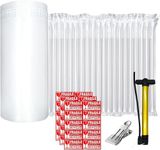 Bubble Cushioning Wrap Roll,15.7inx164ft, Heavy Duty Bubble Cushioning Wrap Roll,Inflatable Air Pillows For Shipping,Large Bubble Cushioning Wrap For Packing Moving,With 30 Fragile Stickers And Pump