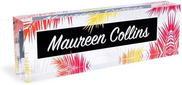 Personalized Name Plate – Premium Acrylic – 8" x 2.5" – Tropical (Style 1)