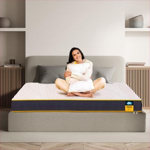 Centuary Mattresses Sleepables | 7 Years Warranty | 5-Inch Single Size Dual Comfort Hard and Soft Reversible Roll Pack High Resilience (HR) Foam Mattress (72x36x5)