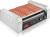 Olde Midway Electric 24 Hot Dog 9 Roller Grill Cooker Machine 1200-Watt - Commercial Grade