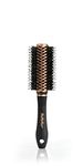 BaByliss Copper Mixed Boar Bristle Thermal Barrel Brush, Black