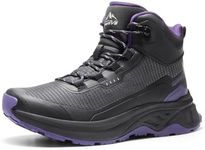 NORTIV 8 Women's Lightweight Hiking Boots Waterproof Trekking for Outdoor,Size 6.5,Black/Purple,SNHB241W