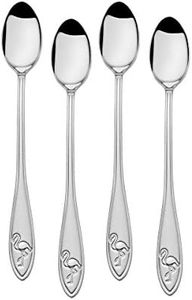 Towle Living Flamingo Iced Beverage Spoons, Set of 4, Stainless Steel
