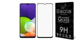 Saola 11D Tempered Glass For Samsung Galaxy A22 4G Smartphone (Pack Of 1) With Free Installation Kit. Full Screen Coverage - 6.4 Inch