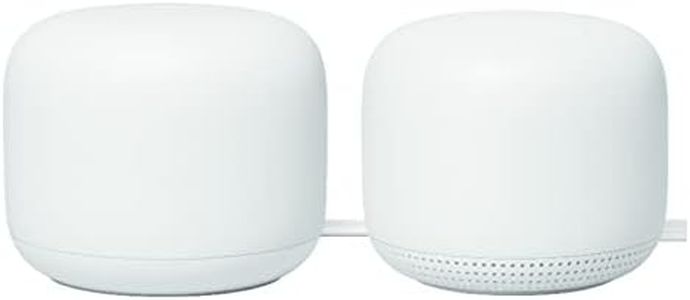 Google Nest Wifi - AC2200 (2nd Generation) Router and Add On Access Point Mesh Wi-Fi System (2-Pack, Snow)