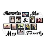 Stuthi Arts Photo Frames For Family, Friends, Couples, Wall Decor, Birthday Gifts, Bedroom, Baby, Anniversary, And Big Designer Wood Photo Frame (Black, 11 Photo(s)) (Black)