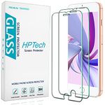 [2-Pack] HPTech Screen Protector For iPhone 8 Plus, iPhone 7 Plus, iPhone 6S Plus, iPhone 6 Plus Tempered Glass Film (5.5-Inch) Case Friendly, Bubble Free, Easy Installation