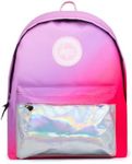 hype school uni casual work hiking day backpacks for kids boys girls teens men and women, Pink, One Size, Casual