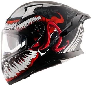 Axor Apex Marvel Venom Motorbike Helmet Dull Black Red -M
