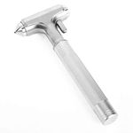 MOTORBUDDY Car Safety Hammer, Fireproof Metal Emergency Escape Hammer with Hard Alloy Head Window Breaker and Seat Belt Cutter, Aluminium Alloy Emergency Escape Tool for Car Accidents