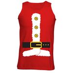 Santa Claus Father Christmas Suit Print Mens Vest Tank Top Red (M)