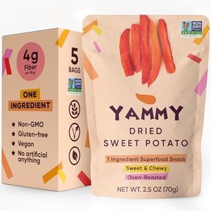 Yammy Dried Sweet Potato Sticks (Pack of 5), 1 Ingredient Superfood Snack, Healthy, 3g Protein, Asian Korean Chinese Japanese Food, Individually Wrapped Snacks For Humans, People, Gluten Free, Vegan