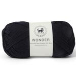 NESTNHAVEN, Wonder , Poly Yarn Supersoft Hand Knitting Wool Ball, (1 Ball/100 Gram Each) Ball Suitable for Craft, Crochet, Amigurumi, Embroidery, Toys, Garments, Flowers and Hobby Projects , 2 Fine , Shade no - NNHW (Black)