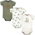 Hudson Baby Baby Cotton Bodysuits, Forest Deer 3-pack, 6-9 Months