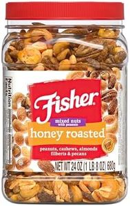 FISHER Snack Honey Roast Mixed Nuts, 0g Trans Fat, 24 oz Canister
