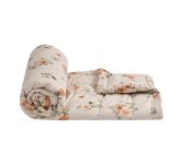 FRESH FROM LOOM Rotary Printed Micro Fiber Comforter | Dohar | Quit | Single Bed | Double Weaved | Washable | Hypoallergenic Skin Friendly (Almond | 60x90 INCHES, Single Bed)