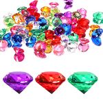 Acrylic Diamond, 20MM Multicolor Crystal Diamond Pirate Gem Table Scatter Confetti Crystal for Table Decorations, Party, Wedding Decoration(100 Pcs)