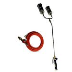 BRENNER Dual Head Propane Weed Burner Torch Kit – Heavy Duty Roofing Blow Torch with 4 Bar Adjustable Regulator & LPG Hose – Patio Weed Burner, Driveway Weed Killer, Plumbing Torch & Outdoor Heating