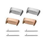 kwmobile Watch Strap Connecting Adapter Compatible with Fitbit Charge 5 - for 18mm Straps - 4X - Silver/Rose Gold