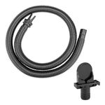 11830 Spa Cover Inflation Hose Replacement for Intex Pure Spa Hot tub Air Hose, Portable Spa Tub Inflate Tube with 12773 Pump Adapter - Black