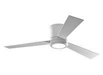 Monte Carlo Fans Canada 3CLYR52RZWD-V1 3 Blade Ceiling Fan with Handheld Control and Includes Light Kit in Modern Style - 52 Inches Wide by 9.2 Inches High, Rubberized White Finish with Frosted Acrylic Glass