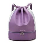 Handcuffs Drawstring Backpack Casual Sports Bag for Men & Women Swimming Pool Hiking Beach Gym Backpacks Bag (Purple)