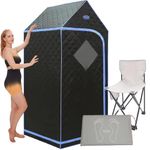 Saunateadlane Infrared Sauna,Portable Sauna for Home,Personal Infrared Sauna Room with Remote Control,Infrared Panel,Night Vision Reading Light,Folding Chair,Indoor Full Body Infrared Sauna Tent