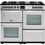 Belling 100cm Dual Fuel Range Cooker - Silver - A/A Rated