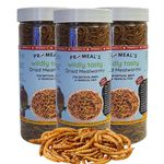 Pro-Meal Dried Mealworms - High Protien Treat Food For Aquarium Fishes Like Arowana, Flowerhorn And Birds, Reptiles, Monkeys And Other Pets (1 Kg), Brown,All Life Stages, 1 Count