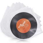 Facmogu 100PCS LP Vinyl Record Inner Sleeves, 12 Inch Semi-Transparent Inner Plastic Record Cover Sleeves with 0.08mm Thick Anti-Static Material