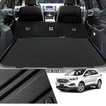 Sunsdrew Custom Fit for Cargo Liner Ford Edge/Edge ST 2015-2023 All Weather Cargo Mat Rubber Trunk Mat Waterproof Black Odorless