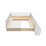 Large Dog Whelping Box - 4ft x 4ft Multipurpose Bedding Box, Puppy Cage, and Dog Play Pen for Indoor or Outdoor Use - Heavy Duty Dog Pen, Cage, or Fence with Wooden Whelping Box Insert