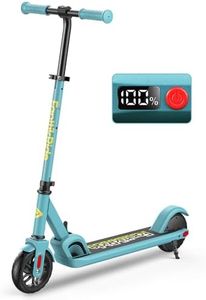 FanttikRide C9 Electric Scooter for Kids Ages 8+, 6/10MPH, 5 Miles Range, LED Display, Adjustable Height, Foldable, Rubber Wheels, Lightweight, Gifts for Boys and Girls up to 132 lbs