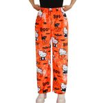 Women's Pyjama Bottoms Flannel Pajama Pants Soft Sleep Fluffy Pj Bottoms Cute Cartoon Cat Print Ladies Lounge Pants Fleece Trousers Loungewear Sleepwear for Girls