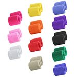 STONCEL 12 Pairs Colorful Sports Wristbands Cotton Sweatband Wristbands Wrist Sweatbands Wrist Sweat Bands for Tennis,Sport, Basketball,Gymnastics,Golf,Running (12pair，Random Color)